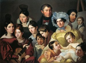 Familie Malatesta im Jahr 1835 von Adeodato Malatesta or Malatesti
