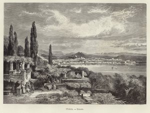 Italien - Triest. Gravur von A Clos von Adolf Closs