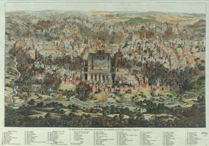 Die Jerusalem-Karte Vue générale de Jérusalem historique et moderne