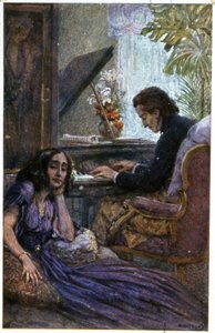 Der Komponist Chopin und die Schriftstellerin George Sand von Adolf Karpellus