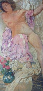 Frau mit Blumen