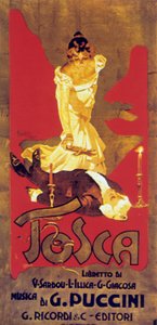 Cover von Adolf Hohenstein der Partitur der Oper Tosca von Giacomo Puccini