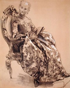 Eine Studie von Prinzessin Amalie von Preußen von Adolph Menzel