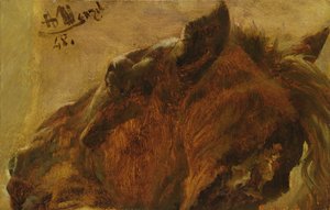Kopf eines toten Pferdes, 1848 von Adolph Menzel