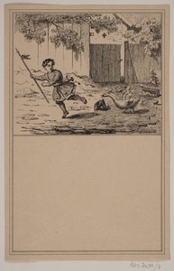 Der tapfere Held. Nr. 6 in Chr. Winther und M. Rørbye, "25 Bilder für kleine Kinder"