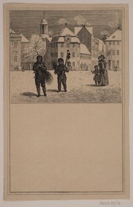 Die Schornsteinfeger. Nr. 16 in Chr. Winther und M. Rørbye, "25 Bilder für kleine Kinder" von Johan Adolph Kittendorff