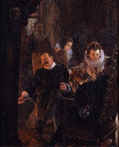 Am Kamin von Adolph Menzel