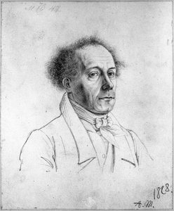 Brustbild eines Mannes im mittleren Alter von Adolph Menzel