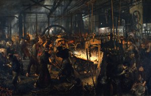 Eisenwalzwerk (Moderne Zyklopen) von Adolph Menzel