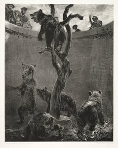 Essay on Stone with Brush and Scraper: The Bear Pit, 1851