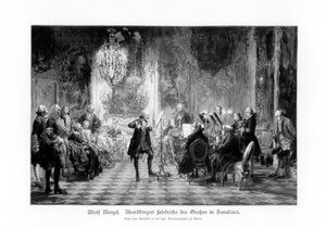 Konzert Friedrichs des Großen in Sanssouci, 1852, 1900