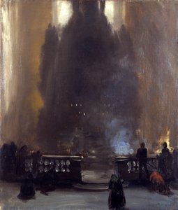 Kircheninneres (Barocker Altar) von Adolph Menzel