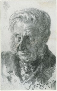 Kopf eines alten Mannes von Adolph Menzel