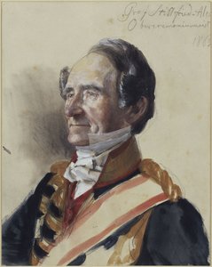 Oberzeremonienmeister Rudolf Graf Stillfried-Alcantara. Studie zum Gemälde "Krönung Wilhelms I. in Königsberg" von Adolph Menzel
