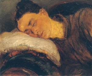 Schlafende Frau von Adolph Menzel