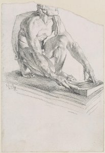 Schleifender Skythe (Abguss nach dem Original in den Uffizien in Florenz) von Adolph Menzel