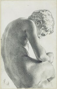 Studie nach dem Dornauszieher Castellani von Adolph Menzel