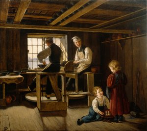 Eine Töpferwerkstatt von Adolph Tidemand