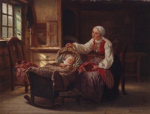 Mutter mit Kind von Adolph Tidemand