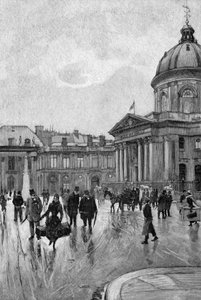 Ufer der Seine und das Institut de France von Adolphe (after) Giraldon