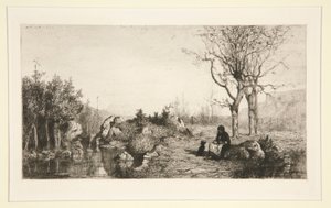 Ufer des Baches in Rossilon (Ain) von Adolphe Appian