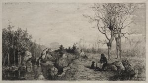 Ufer eines Baches in Rossillon, 1867