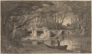 Waldteich bei der alten Schleuse von Levaux nahe Vienne von Adolphe Appian