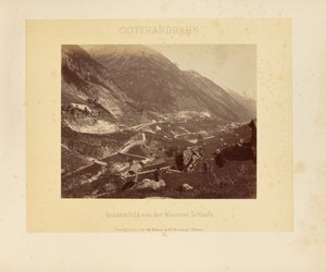Gotthardbahn: Gesamtbild von der Wasener Schleife von Adolphe Braun and Cie