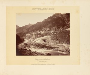 Gotthardbahn: Häggrigerbach-Galerie mit der oberen Linie von Adolphe Braun and Cie