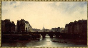 Der Pont-Neuf und die Île de la Cité von Adolphe Couvelet