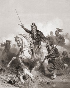 König Viktor Emanuel II. in der Schlacht von Palestro