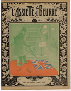 Titelblatt von The Butter Plate, Satirique en Couleurs von Adolphe Leon Willette
