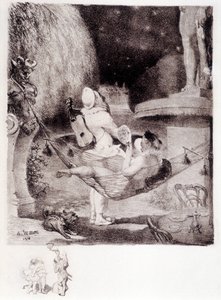 Der Neid - Zeichnung von Willette