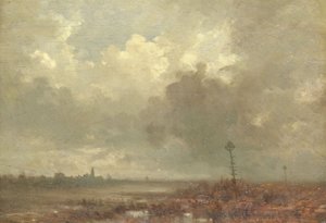 Flussansicht am Abend von Adolphe Mouilleron