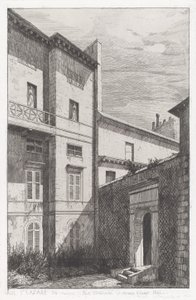 Rue St. Lazare 56, Haus von Paul Delaroche und Horace Vernet von Adolphe Théodore Jules Martial Potémont