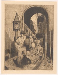 Antiquar in Venedig von Adriaan J. van 
