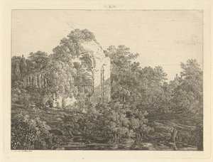 Ruine des Hauses ter Haar von Adriaan Jacob Willem van Dielen