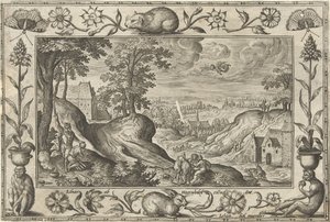 Abraham opfert Isaak (Landschaften mit biblischen, mythologischen Szenen und Jagdszenen)