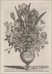 Blumenstück mit Schwertlilien
