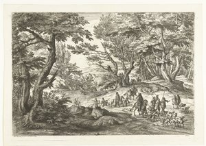 Landschaft mit Jagdgesellschaft Landschaften mit Jägern (Serientitel)