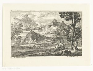 Landschaft mit Schloss von Adriaen Frans Boudewyns