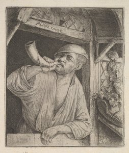 Bäcker bläst Horn (1610-85)