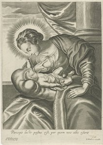 Maria stillt das Christuskind von Adriaen Lommelin (attributed to workshop of)