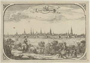 Ansicht der Stadt Hamburg