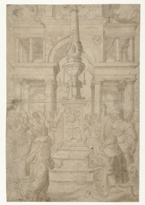 Salomon betet ein Götzenbild an