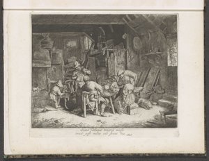 Bauern bei einer Mahlzeit in einem Gasthaus von Adriaen van Ostade