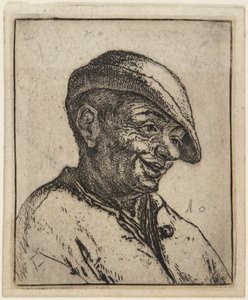Büste eines lachenden Bauern von Adriaen van Ostade