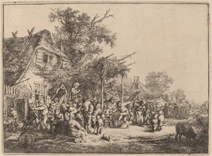 Tanz unter dem Spalier von Adriaen van Ostade