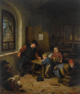 Schulmeister mit Schülern