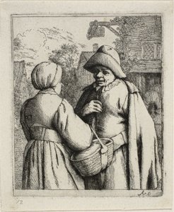 Mann und Frau im Gespräch von Adriaen van Ostade